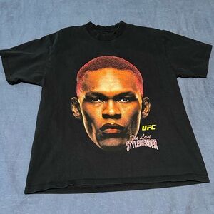 UFC Shirt Mens Medium Black Israel Adesanya The Last Stylebender MMA EUC!